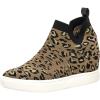 imageCUSHIONAIRE Womens Hoyt Knit Hidden Wedge Sneaker Memory Foam ampamp Wide Width AvailableLeopard