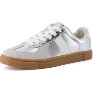 imageCUSHIONAIRE Womens Bailey lace up Sneaker Comfort Foam Wide Widths AvailableSilver