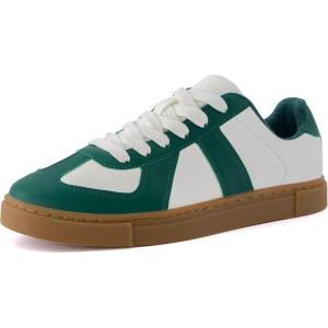 imageCUSHIONAIRE Womens Bailey lace up Sneaker Comfort Foam Wide Widths AvailableWhiteGreen