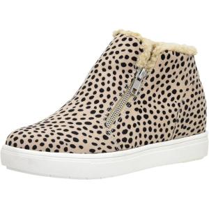 imageCUSHIONAIRE Womens Heaven Hidden Wedge Faux Shearling Sneaker Memory FoamSpotted Cheetah