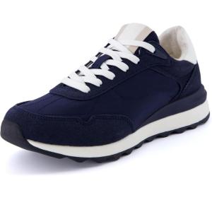 imageCUSHIONAIRE Womens Kicks lace up Nylon Sneaker Comfort Foam Wide Widths AvailableNavy