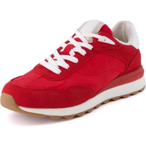 imageCUSHIONAIRE Womens Kicks lace up Nylon Sneaker Comfort Foam Wide Widths AvailableRed