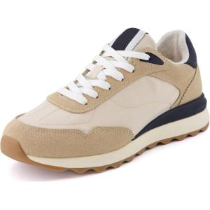 imageCUSHIONAIRE Womens Kicks lace up Nylon Sneaker Comfort Foam Wide Widths AvailableTanBlack