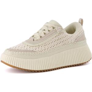 imageCUSHIONAIRE Womens Loop Lace up Woven Platform Sneaker Comfort Foam Wide Widths AvailableBeige