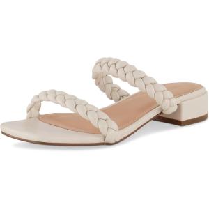 imageCUSHIONAIRE Womens Neptune braided low block heel sandal Memory FoamIvory