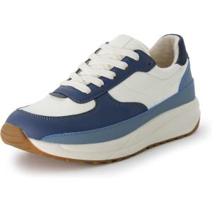 imageCUSHIONAIRE Womens Score lace up Sneaker Comfort Foam Wide Widths AvailableWhiteBlue