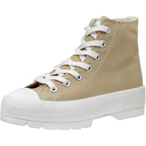 imageCUSHIONAIRE Womens Vespa high top Canvas Sneaker Memory Foam and Side ZipperNatural Zip