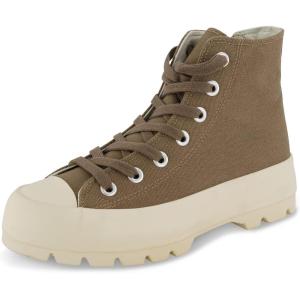 imageCUSHIONAIRE Womens Vespa high top Canvas Sneaker Memory Foam and Side ZipperOlive Zip