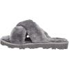 imageCUSHIONAIRE Womens Cushi Cozy Crossband Fuzzy House Slippers Memory FoamGrey