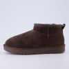 imageCUSHIONAIRE Womens Hip 2 Genuine Suede Ankle Snow Boots  PullOn with Cozy Faux Shearling Lining Memory FoamChocolate Genuine Suede
