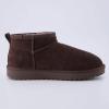 imageCUSHIONAIRE Womens Hip 2 Genuine Suede Ankle Snow Boots  PullOn with Cozy Faux Shearling Lining Memory FoamChocolate Genuine Suede