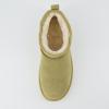 imageCUSHIONAIRE Womens Hip 2 Genuine Suede Ankle Snow Boots  PullOn with Cozy Faux Shearling Lining Memory FoamKhaki Genuine Suede