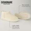 imageCUSHIONAIRE Womens Hip 2 Genuine Suede Ankle Snow Boots  PullOn with Cozy Faux Shearling Lining Memory FoamOffwhite Genuine Suede