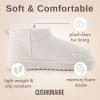imageCUSHIONAIRE Womens Hip 2 Genuine Suede Ankle Snow Boots  PullOn with Cozy Faux Shearling Lining Memory FoamOffwhite Genuine Suede