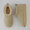 imageCUSHIONAIRE Womens Hip 2 Genuine Suede Ankle Snow Boots  PullOn with Cozy Faux Shearling Lining Memory FoamSand Genuine Suede