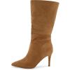 imageCUSHIONAIRE Womens Hip Slouchy Vegan Suede MidCalf Scrunch Boot with Pointed Toe Memory Foam ampamp 3Inch Heel  Wide Widths AvailableCamel