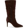imageCUSHIONAIRE Womens Hip Slouchy Vegan Suede MidCalf Scrunch Boot with Pointed Toe Memory Foam ampamp 3Inch Heel  Wide Widths AvailableChocolate