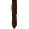 imageCUSHIONAIRE Womens Hip Slouchy Vegan Suede MidCalf Scrunch Boot with Pointed Toe Memory Foam ampamp 3Inch Heel  Wide Widths AvailableChocolate