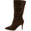 imageCUSHIONAIRE Womens Hip Slouchy Vegan Suede MidCalf Scrunch Boot with Pointed Toe Memory Foam ampamp 3Inch Heel  Wide Widths AvailableOlive