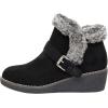 imageCUSHIONAIRE Womens Rhodes wedge bootie Memory FoamBlack