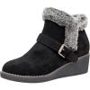 imageCUSHIONAIRE Womens Rhodes wedge bootie Memory FoamBlack
