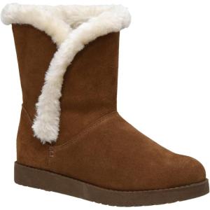 imageCUSHIONAIRE Womens Heather pull on boot Memory FoamChestnut Genuine Suede
