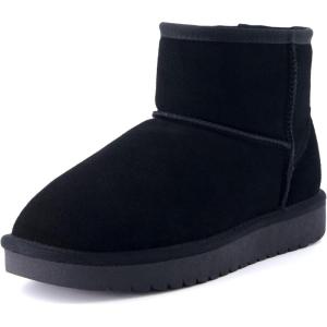 imageCUSHIONAIRE Womens Hipster pull on boot Memory FoamBlack Vegan Suede