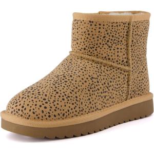 imageCUSHIONAIRE Womens Hipster pull on boot Memory FoamCheetah Genuine Suede