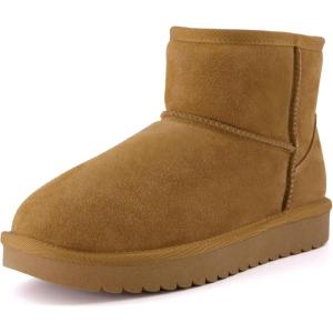 imageCUSHIONAIRE Womens Hipster pull on boot Memory FoamChestnut Genuine Suede