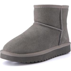 imageCUSHIONAIRE Womens Hipster pull on boot Memory FoamGrey Genuine Suede