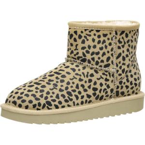 imageCUSHIONAIRE Womens Hipster pull on boot Memory FoamTan Spotted Genuine Suede