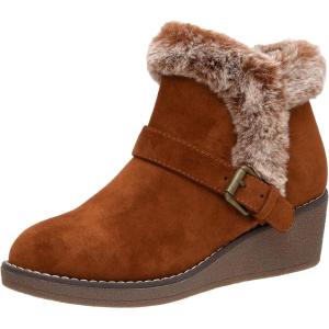 imageCUSHIONAIRE Womens Rhodes wedge bootie Memory FoamChestnut