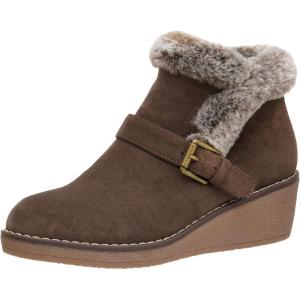 imageCUSHIONAIRE Womens Rhodes wedge bootie Memory FoamTaupe