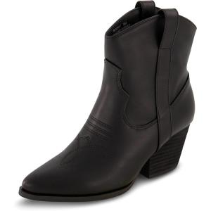 imageCUSHIONAIRE Womens Rocky Western boot with stitch detailing and Memory Foam padding Wide Widths AvailableBlack