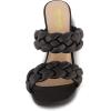 imageCUSHIONAIRE Womens Suzy braided dress sandal Memory Foam Wide Widths AvailableBlack